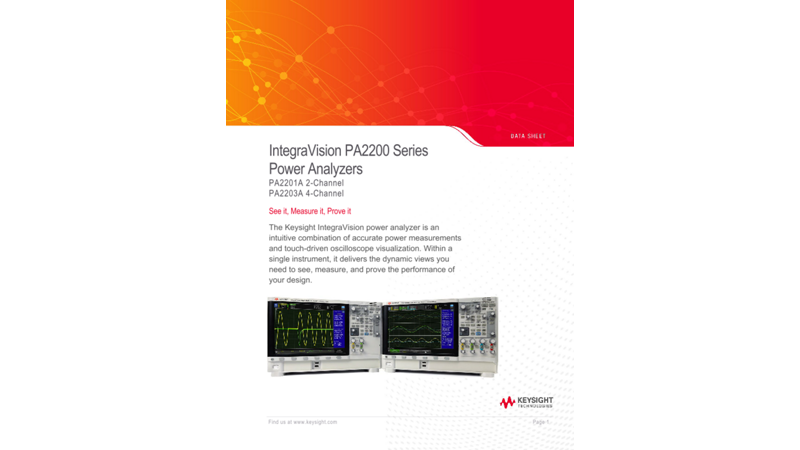 IntegraVision PA2200 Series Power Analyzers